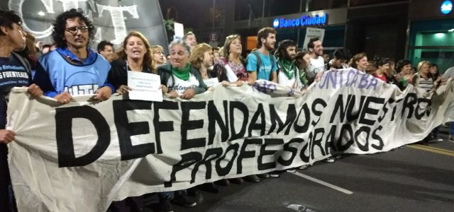 Terciarios en marcha contra la UniCABA